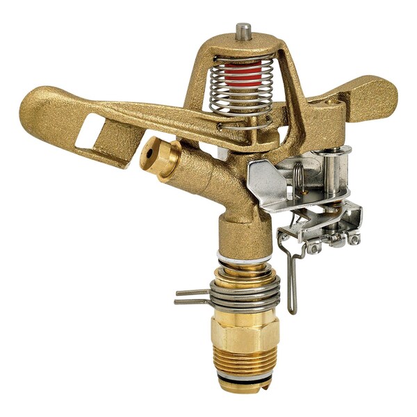Underhill Products 3/4'' MPT Part Circle Brass Impact Sprinkler, 5/32'' Drive Nozzle - SI075P