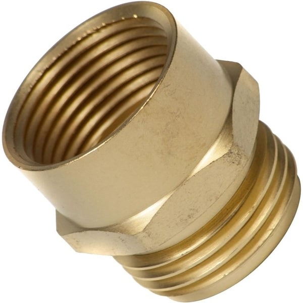 Gilmour Hose Adapter, 34 x 34 in, MNH x FNPT, Brass, For Garden Hose - 807704-1001