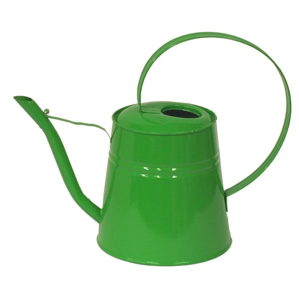 Next2Nature Enameled Galvanized Steel watering can 1 gal. Apple Green - NE2994853
