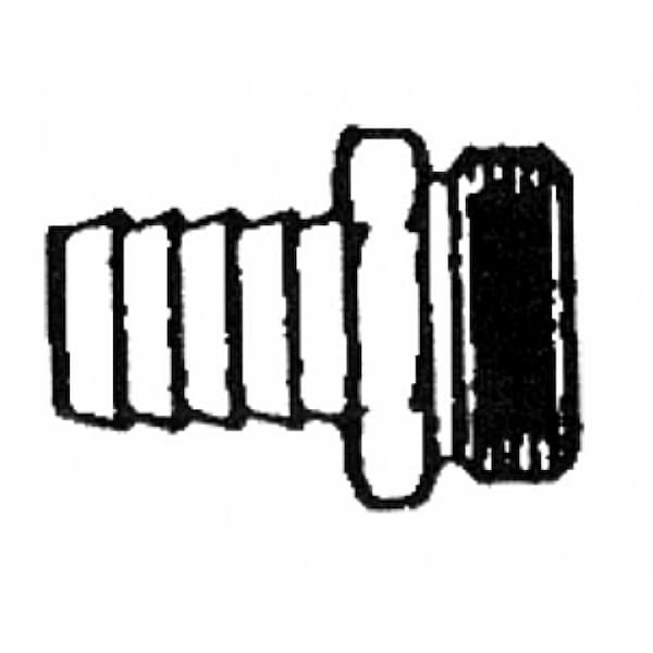 American Imaginations 0.625 in. x 0.75 in. Brass Garden Hose Barb Male - AI-35596
