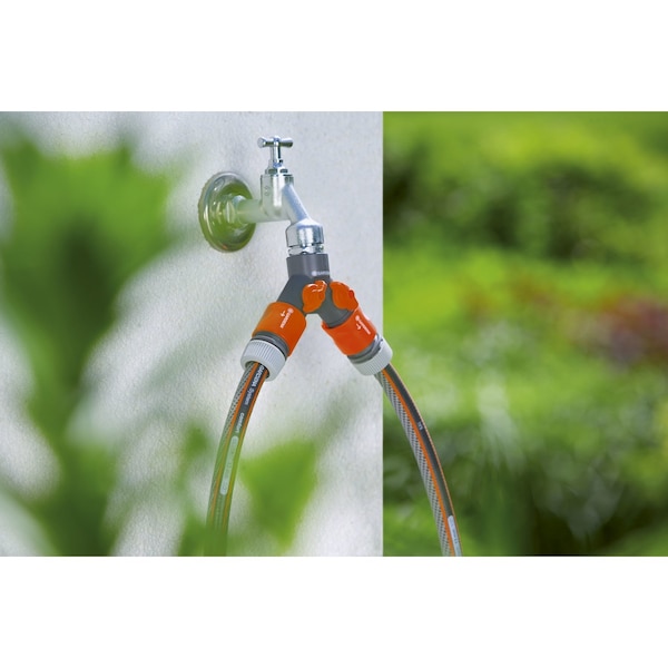 Gardena Gardena 5/8 & 1/2 in. Nylon/ABS Threaded Female/Quick Connect 2-Way Shut-off Valve - 36938-G