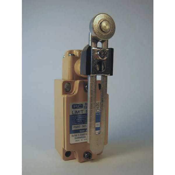 Interruptor de límite de relé y control, palanca ajustable, rueda, 1NC/1NO, 10A @125V AC, Ubicación del actuador: Lateral - RCL-303