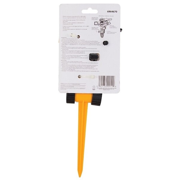 Landscapers Select Lawn Sprinkler with 2-Way Spike, Female, Round, Plastic - DY601-7053L