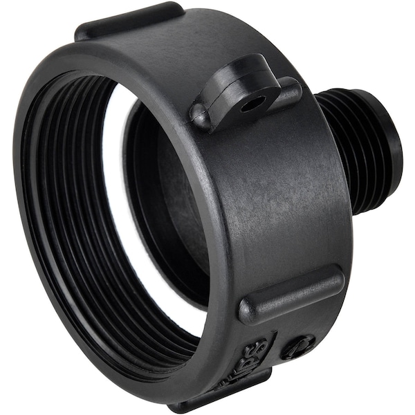 Global Industrial Polypropylene 2 Female NPS Pipe Thread x 3/4 Male Garden Hose Adapter - 493521