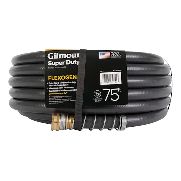 Gilmour Gilmour Flexogen 5/8 in. D X 75 ft. L Heavy Duty Premium Grade Garden Hose - 874751-1003