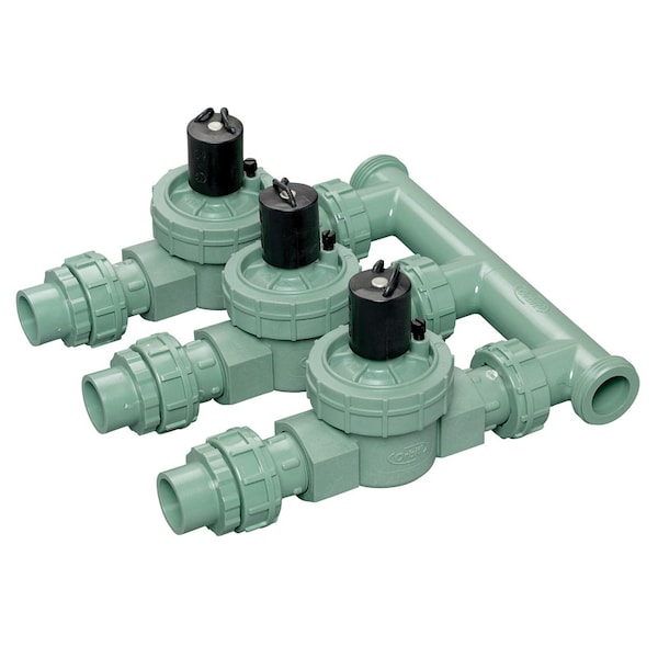 Orbit Orbit 3-Valve Preassembled Manifold 3/4 in. 150 psi - 57253
