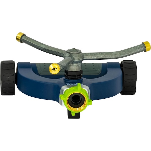 Ray Padula 3-Arm Metal Revolving Whirling Sprinkler on Weighted Wheel Base - RP-SWDB