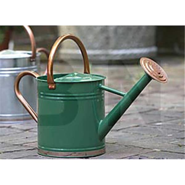 Gardman 1 gal Hunter Green Galvanized Steel Watering Can - Copper Accents - 8327