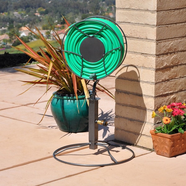 Yard Butler Free Standing Swivel Reel with Patio Base - ISRPB-360