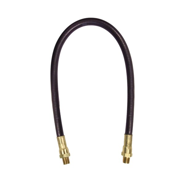 Workforce Grease Hose, 3/16in x 18in Steel Braid/Rubber, 1/8in MNPT Ends - L2210-1