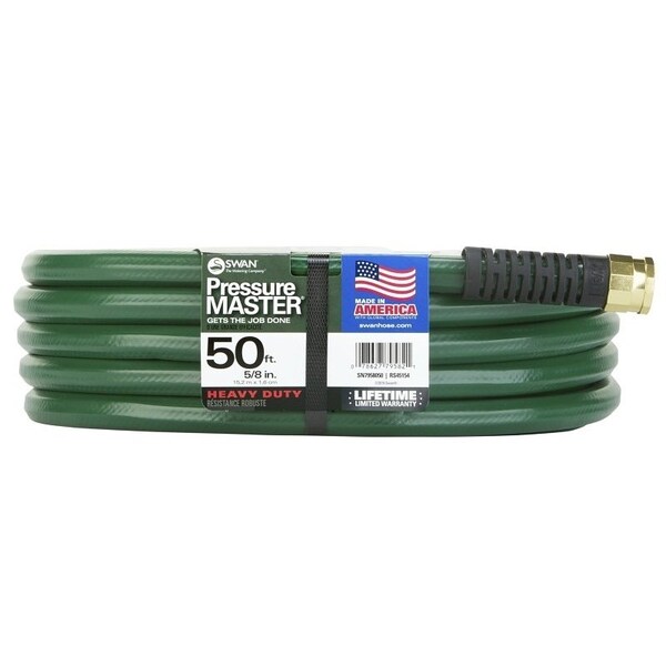 Swan SN7958050 Garden Hose, 50 ft L, NonVinyl Resin, Green - CSN7958050