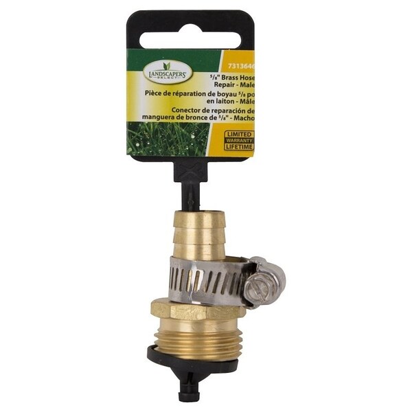 Landscapers Select Hose Coupling, 5/8 to 3/4 in, Male, Brass - GB958M3L