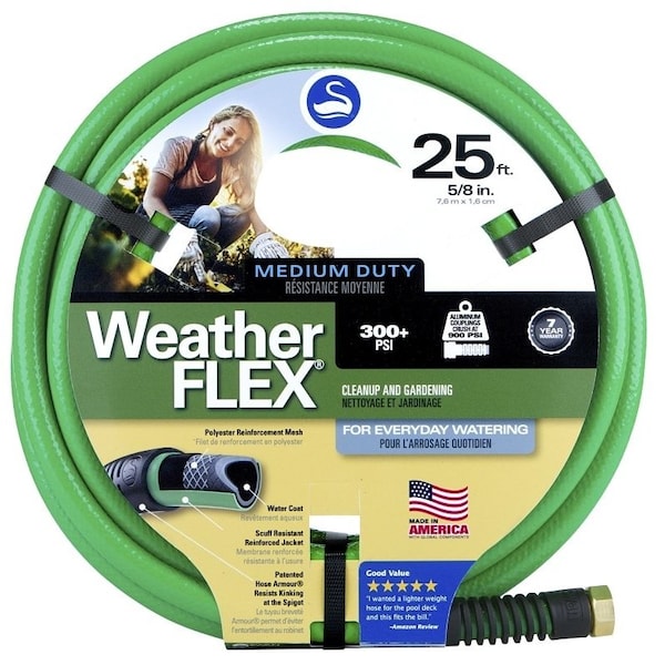 Swan SNWF58025 Garden Hose, 25 ft L, Green - CSNWF58025