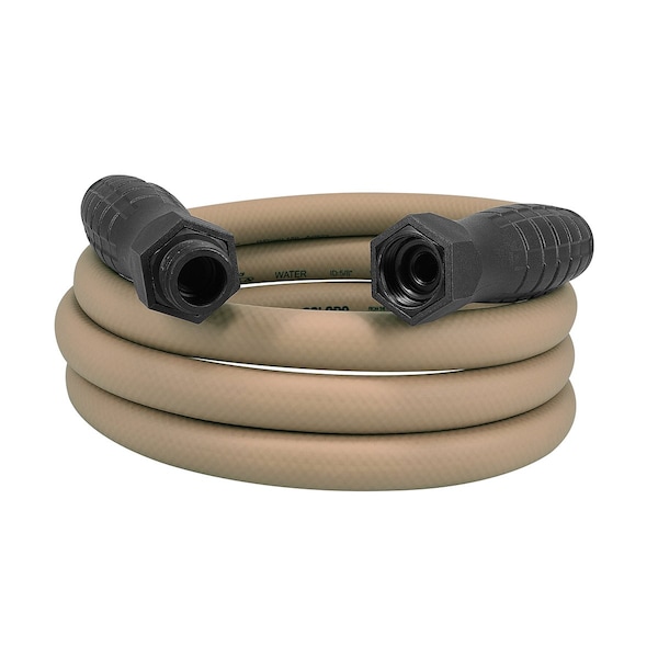 Colors SwivelGrip Garden Hose, 5/8in x 10ft, 3/4in - 11 1/2 GHT Fittings, Brown Mulch - HFZC510BRS-E