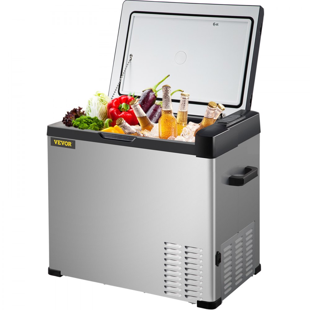 VEVOR 12 Volt Refrigerator, Portable Refrigerator (-4℉~68℉) With APP Control Car Compressor Fridge Cooler 12V/24V DC and 110-220V AC For Camping, Road Trip, Boat, Skincare, Outdoor and Home (53 Quart) - BXS50LC50110VHFZNV1