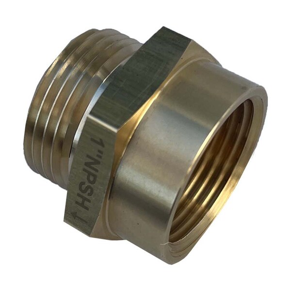 Underhill Products Brass Conversion Fitting 1''Female NPT x 1'' Male NPSH - A-BA10NXSH