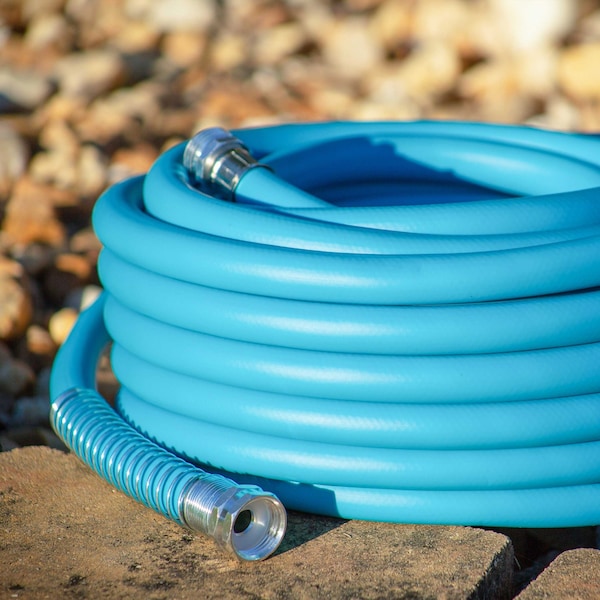 Aqua Joe Hybrid Polymer FLEX Kink Free Hose 5/8 In 50 Ft. Lead Free - AJPGH50-DWS
