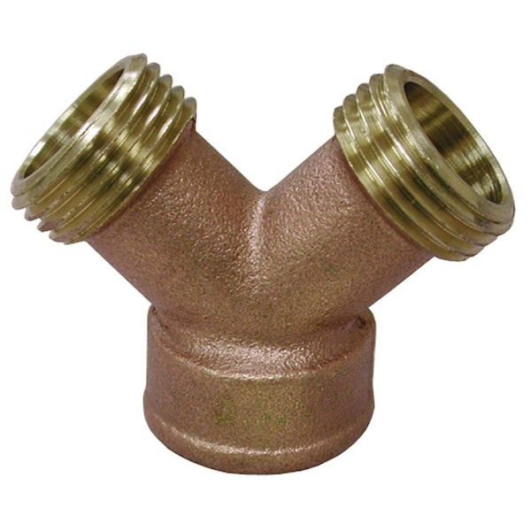 Jones Stephens 3/4in. x 3/4in. Brass Garden Hose Wye - G20050