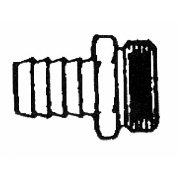 American Imaginations 0.5 in. x 0.75 in. Brass Garden Hose Barb Male - AI-35593
