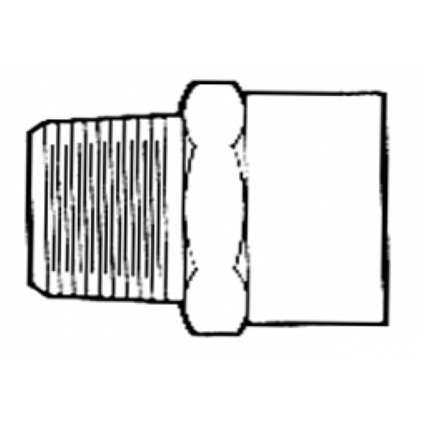 American Imaginations 0.75 in. x 0.75 in. Brass Hose Adapter - AI-35582