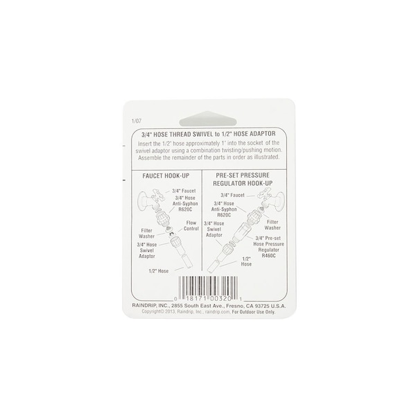 Thrifco Plumbing R-320-C 3/4 Hose Adapter - 6819320