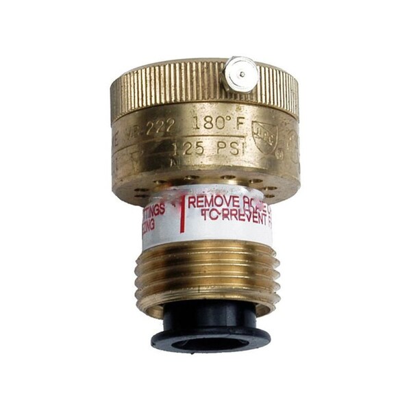 American Imaginations 0.75 in. Round Brass Hose Brass Anti-Siphon in Brass - AI-37884