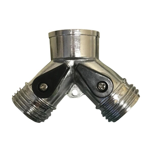 Rugg Rugg  0.75 in. Zinc Threaded Male Y-Hose Connector with Shut-Offs - 30PK - 7690670