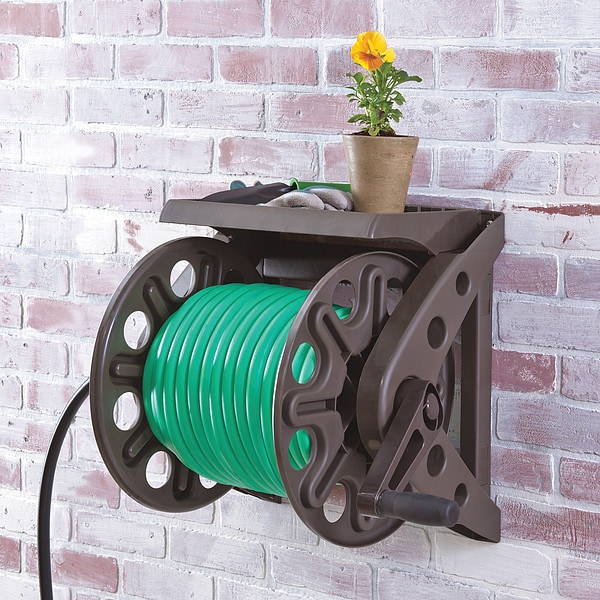 Liberty Garden Garden Hose Reel, Wall Mount, 6 in, Resin - 512