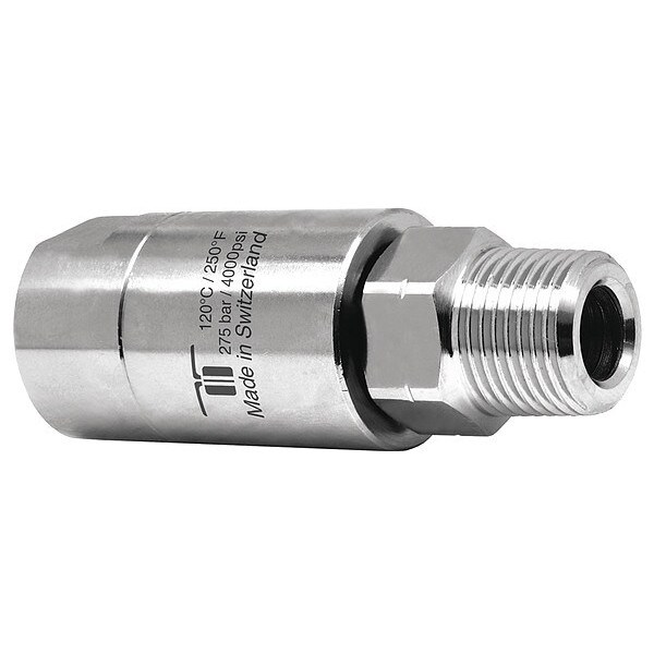 Mosmatic Swivel, In-Line, SS, 3/8" NPTF x 3/8" NPTM - 31.902