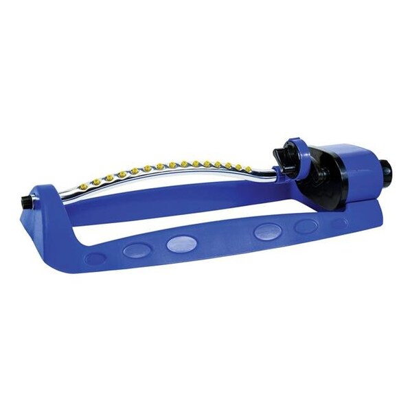 Rugg Rugg 7690605 3000 sq. ft. Aluminum Head Sled Base Oscillating Sprinkler - Blue - 7690605