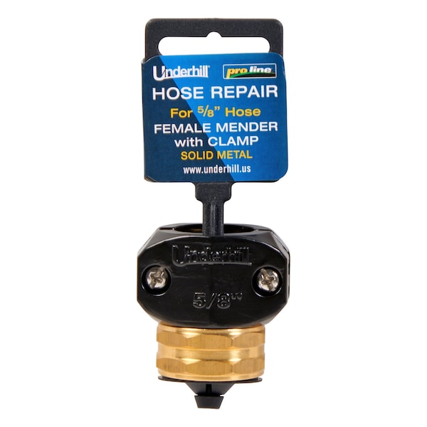 Underhill Products 5/8'' Hose Diameter Brass Female Mender w/ Clamp - HR-58F