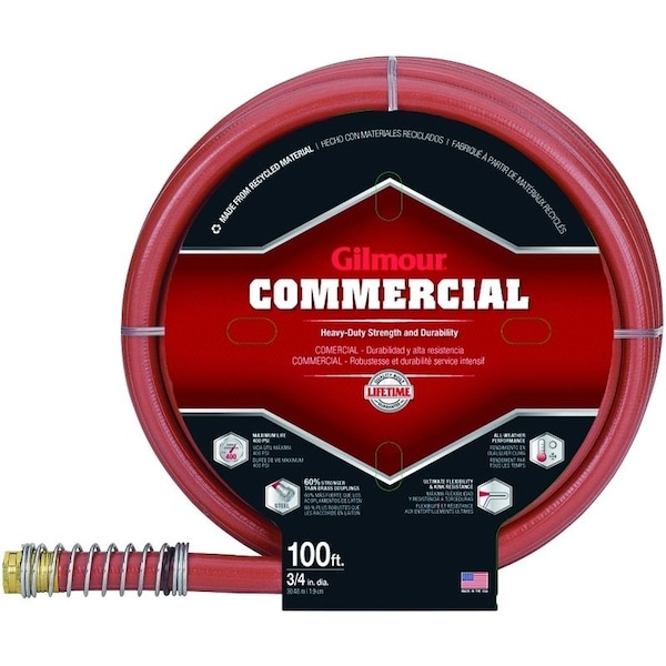 Gilmour Gilmour 25-34100 Garden Hose, 100 ft L, Rubber/Vinyl - 841001-1001