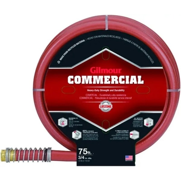 Gilmour Gilmour 25-34075 Garden Hose, 75 ft L, Rubber/Vinyl - 840751-1002