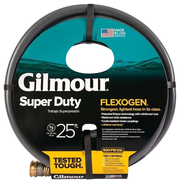 Gilmour Garden Hose, 25 ft L, Gray - 874251-1001