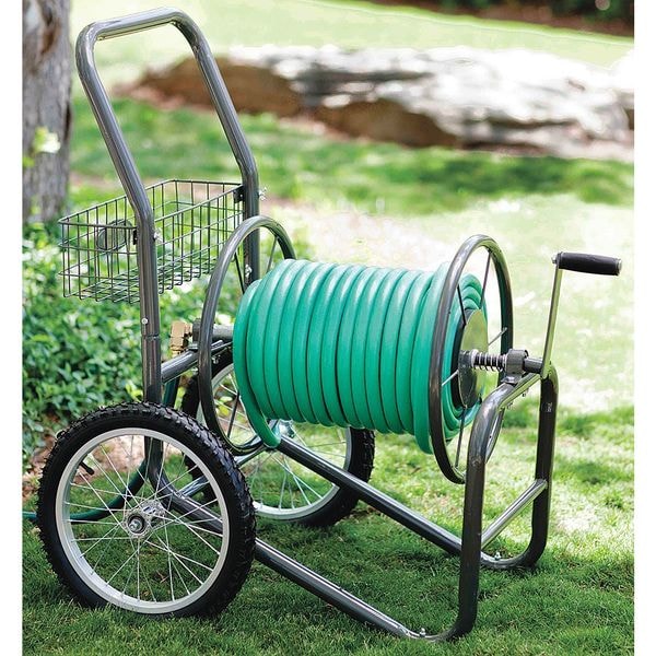 Liberty Garden Portable Hose Cart, Steel, 17 In. Dia. - 2PAZ3