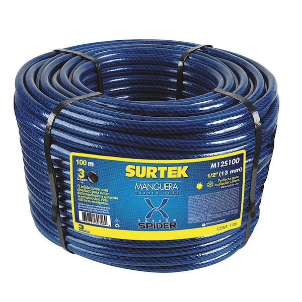 Surtek Spider Garden Hose 12 100M Reel - M12S100