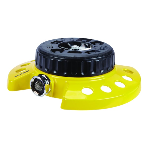 Dramm Dramm ColorStorm Metal Sled Base 9-Pattern Turret Sprinkler 575 sq ft 1 pk - 10-15020