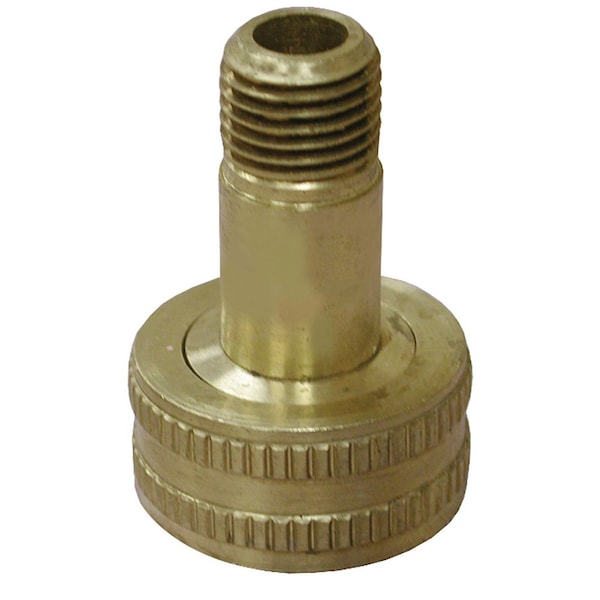 Jones Stephens 1/2in. FHT Swivel x 3/4in. MPT Brass Garden Hose Adapter - G20047