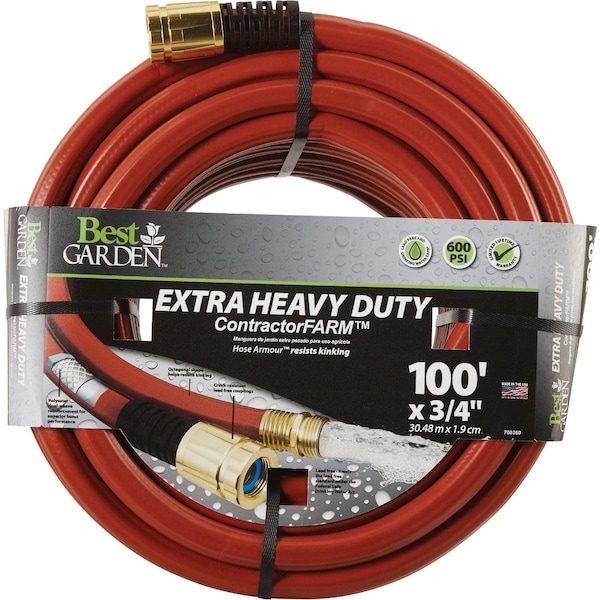 Best Garden 3/4 In. Dia. x 100 Ft. L. Drinking Water Safe Contractor Hose - DBELCF34100