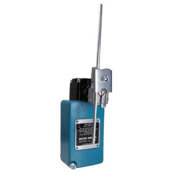 Interruptor de límite Honeywell, Varilla Ajustable, Rotativo, 1NC/1NO, 10A @ 480V AC, Ubicación del Actuador: Lateral - 201LS47