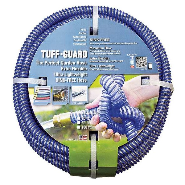 Tuff Guard Water Hose, Rubber/Plastic, 5/8 in., 25 ft. - 001-0106-0300