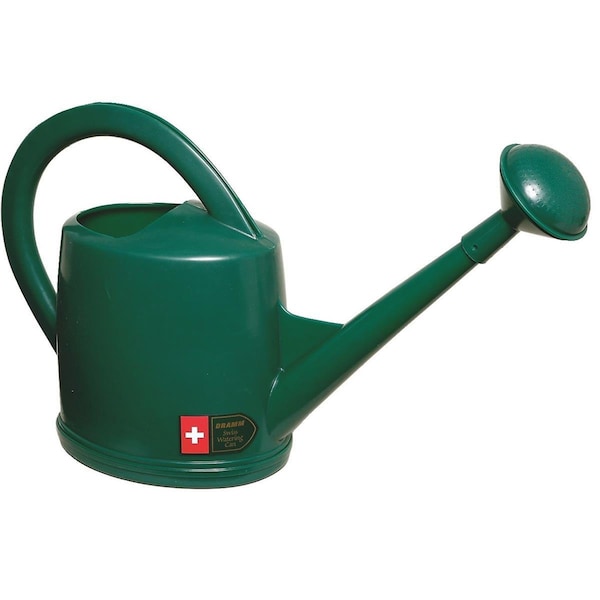 Dramm Heavy-Duty Plastic Watering Can with Plastic Rose, 7 Liters - 60-12434
