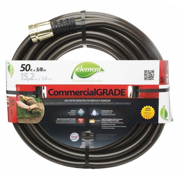 Zoro Select Water Hose, Reniforced Virgin PVC, 5/8" ID - ELIH58050