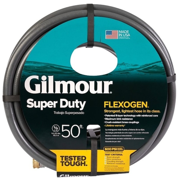 Gilmour Garden Hose, 50 ft L, Gray - 874501-1001