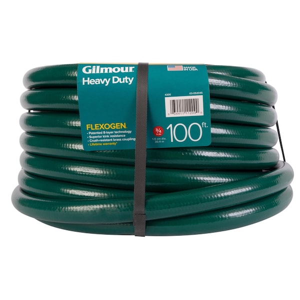 Gilmour Gilmour Flexogen 3/4 in. D X 100 ft. L Heavy Duty Garden Hose - 843001-1002