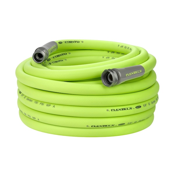 Flexzilla Garden Hose, 5/8in x 75ft, 3/4in - 11 1/2 GHT Fittings - HFZG575YW-E