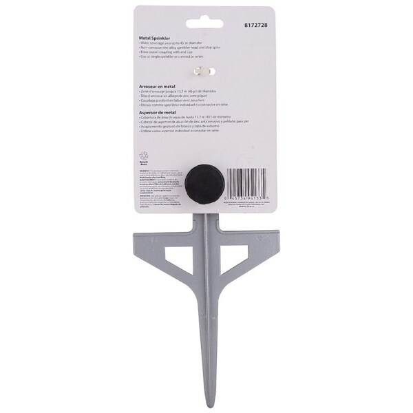Landscapers Select Impulse Sprinkler with Metal Spike, Female, Round, Zinc - YP610