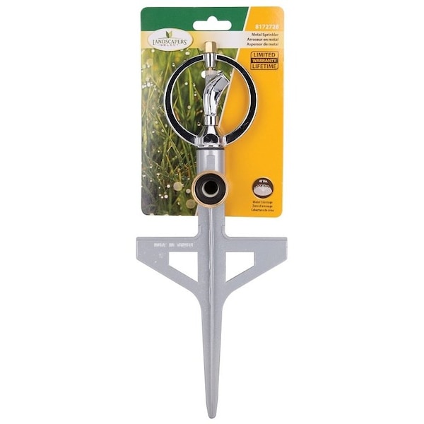 Landscapers Select Impulse Sprinkler with Metal Spike, Female, Round, Zinc - YP610