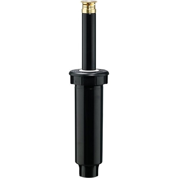 Orbit 54222 Spring Loaded Sprinkler with TwinSpray Brass Nozzle, 12 in Connection, HalfCircle, Brass - 54520/54222
