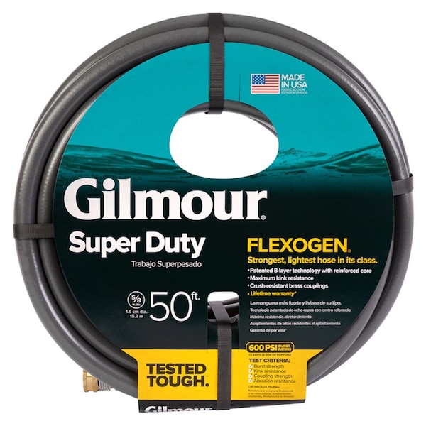 Gilmour Gilmour Flexogen 5/8 in. D X 50 ft. L Heavy Duty Premium Grade Garden Hose - 874501-1002